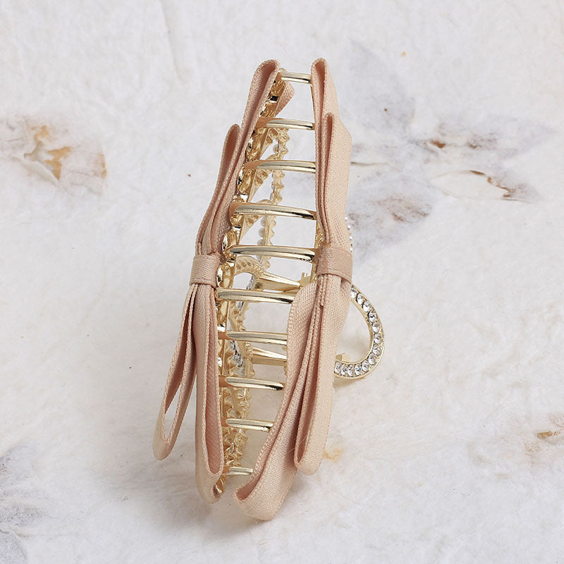 Wholesale Crown Fabric Bow Large Shark Clip